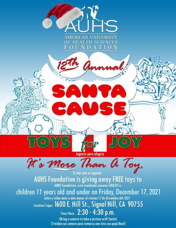 AUHS Foundation 12th Annual Santa Cause Toys for Joy Event On December 17, 2021
